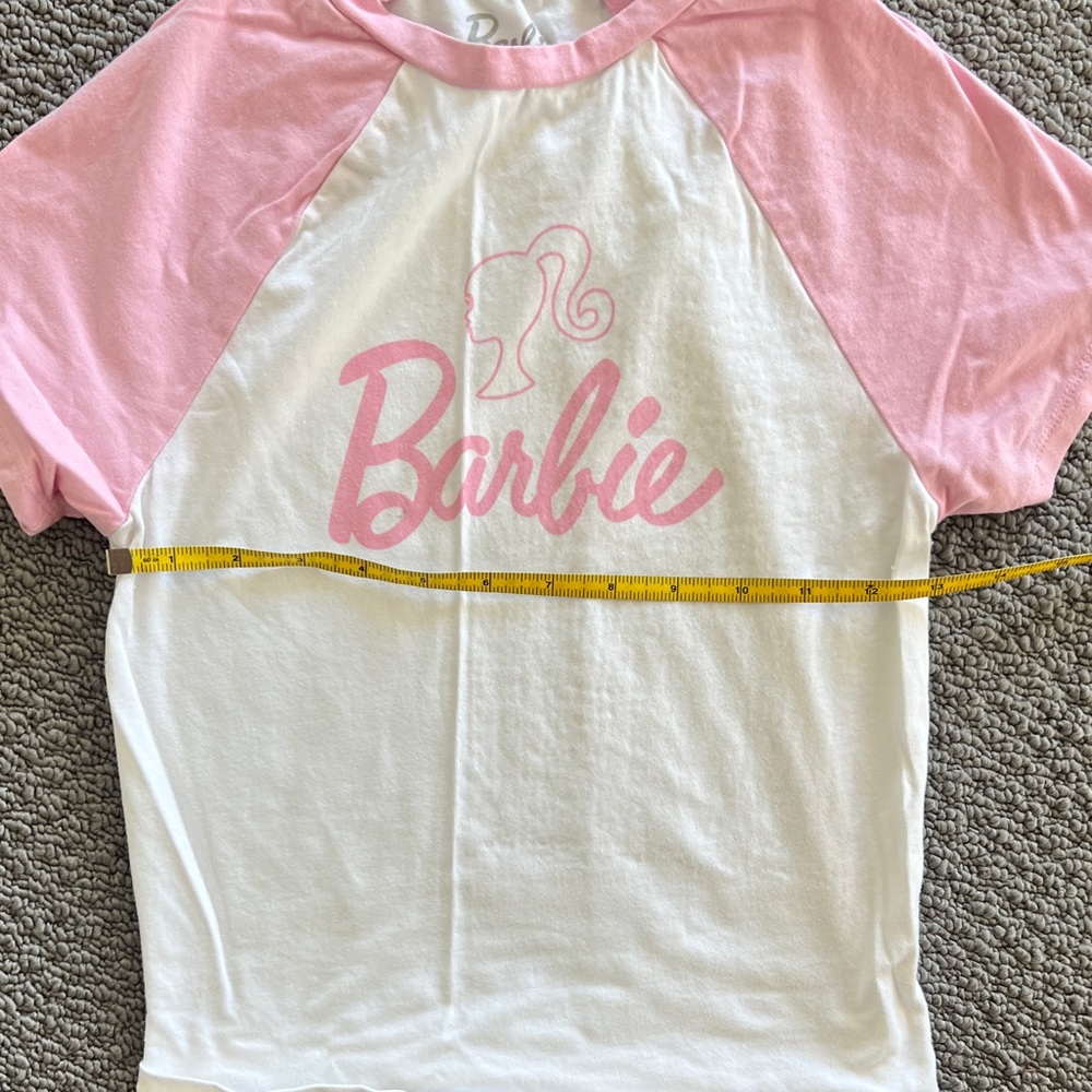 Barbie Pink and White Short Sleeve Tee - Picture 3 of 5